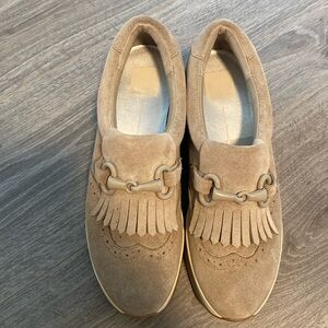 Dolce vita jhax almond suede platform sneaker loafers